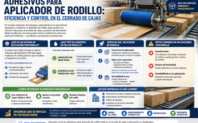 Adhesivos para aplicador de rodillo en Guadalajara: eficiencia y control en el cerrado de cajas